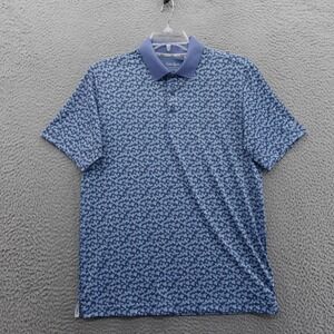 Walter Hagen Performance 11 Golf Polo Small Blue‎ Floral Men UPF50 Stretch NEW